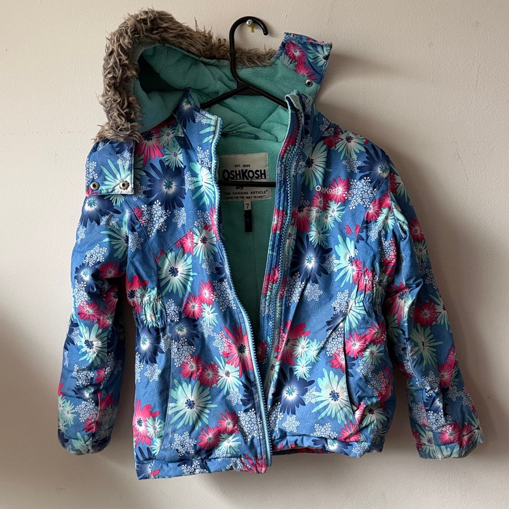 OshKosh B'gosh Kids Blue Floral Snow Suit